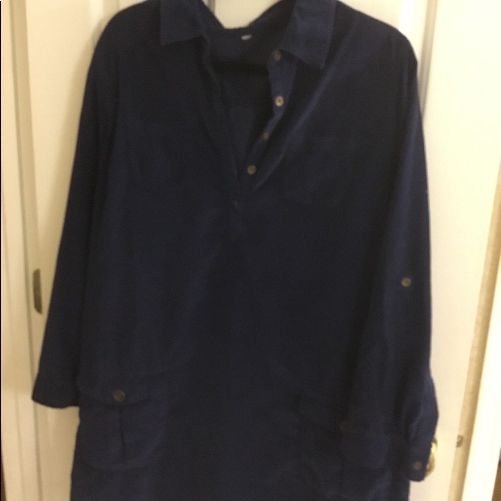 Corduroy Navy Blue Dress